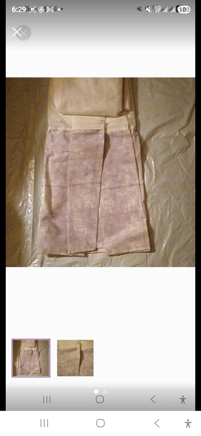 New lavender purple ivory King bedskirt