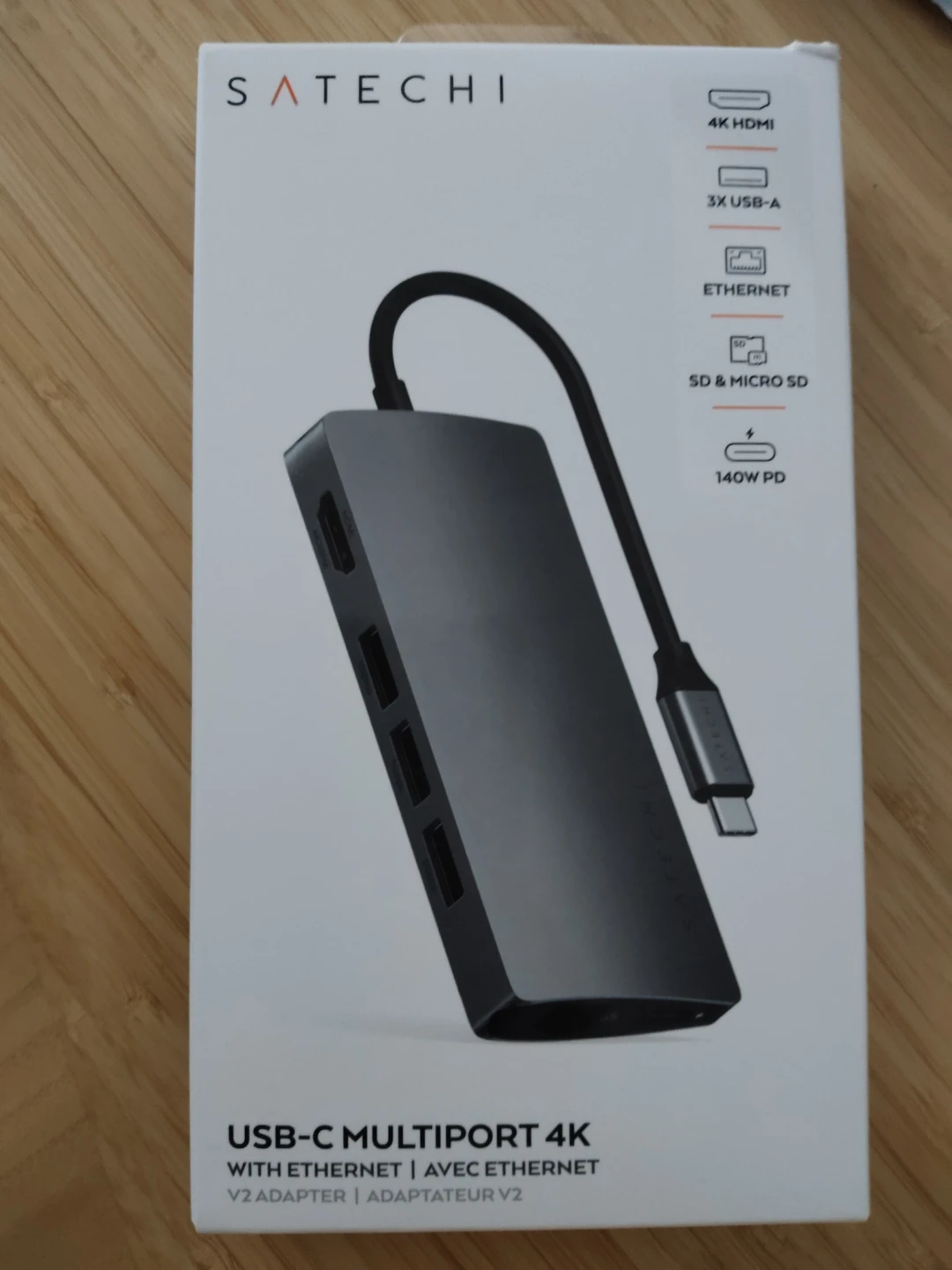 Satechi V2 8 port USB-C Multiport with 4K hdmi, V2 Adapter