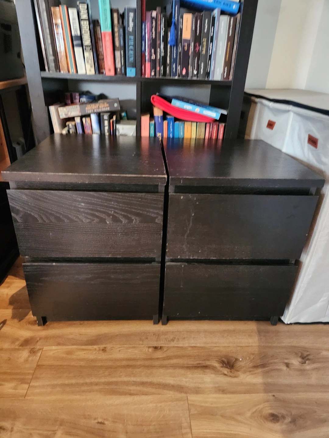 Malm 2 drawer Nightstands - Set of 2 Black/Brown