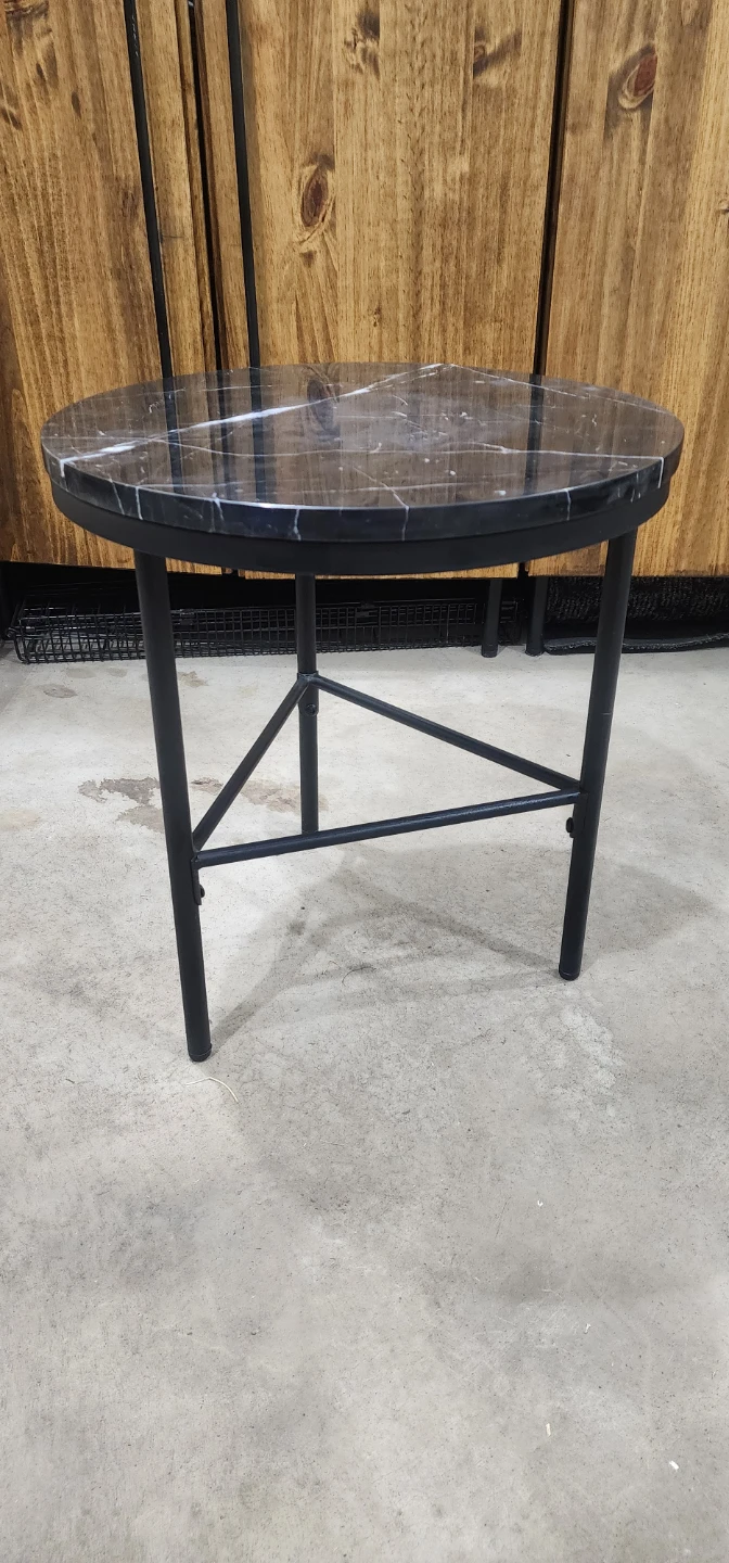 Round Marble Top Side Table