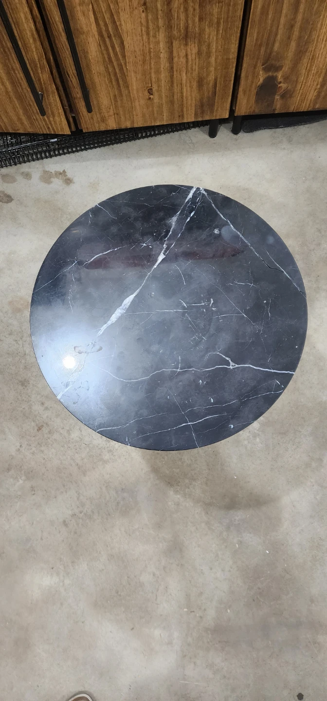Round Marble Top Side Table - photo 2