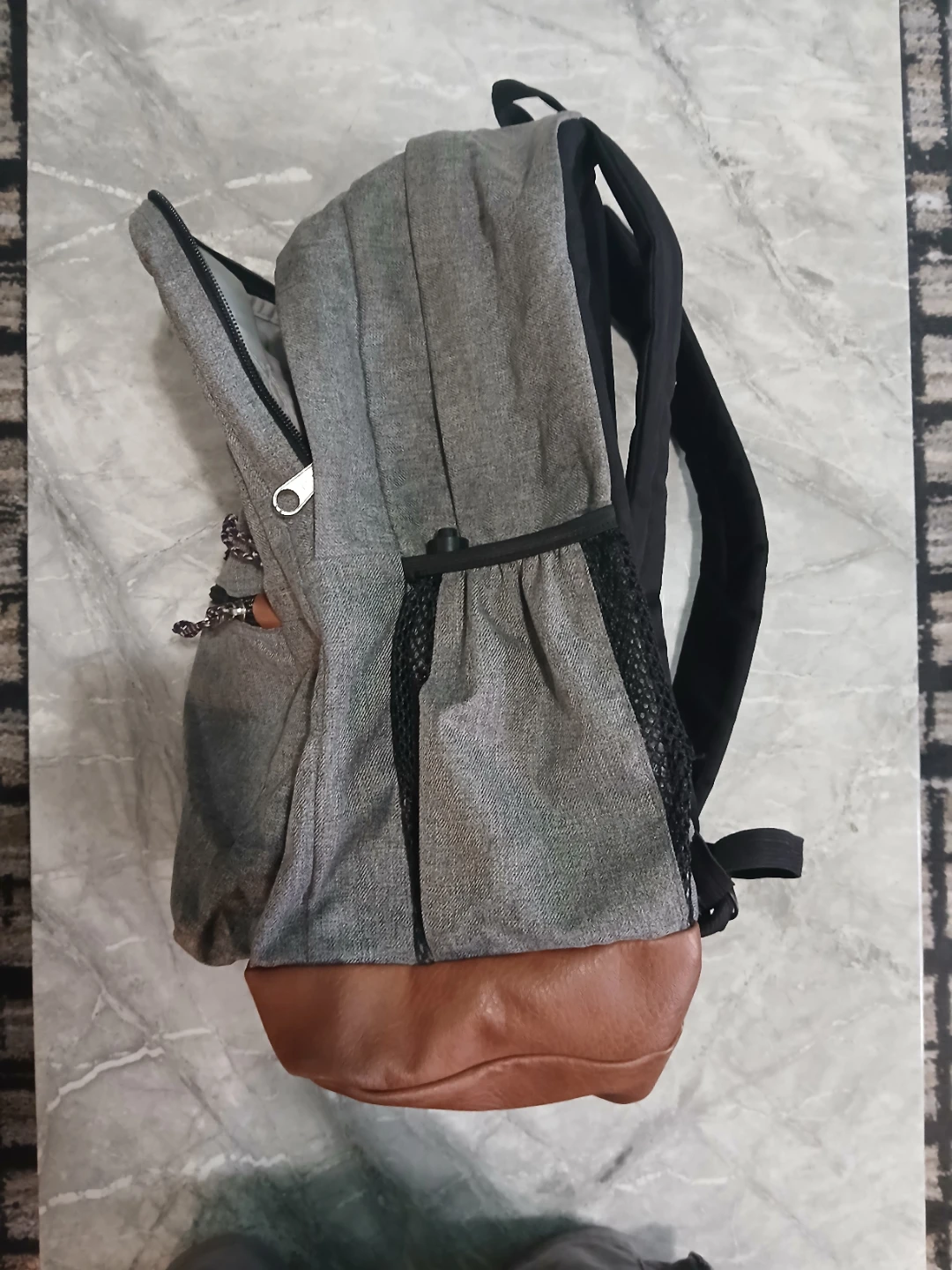 Jansport Gray Backpack with Faux Leather Bottom - photo 3