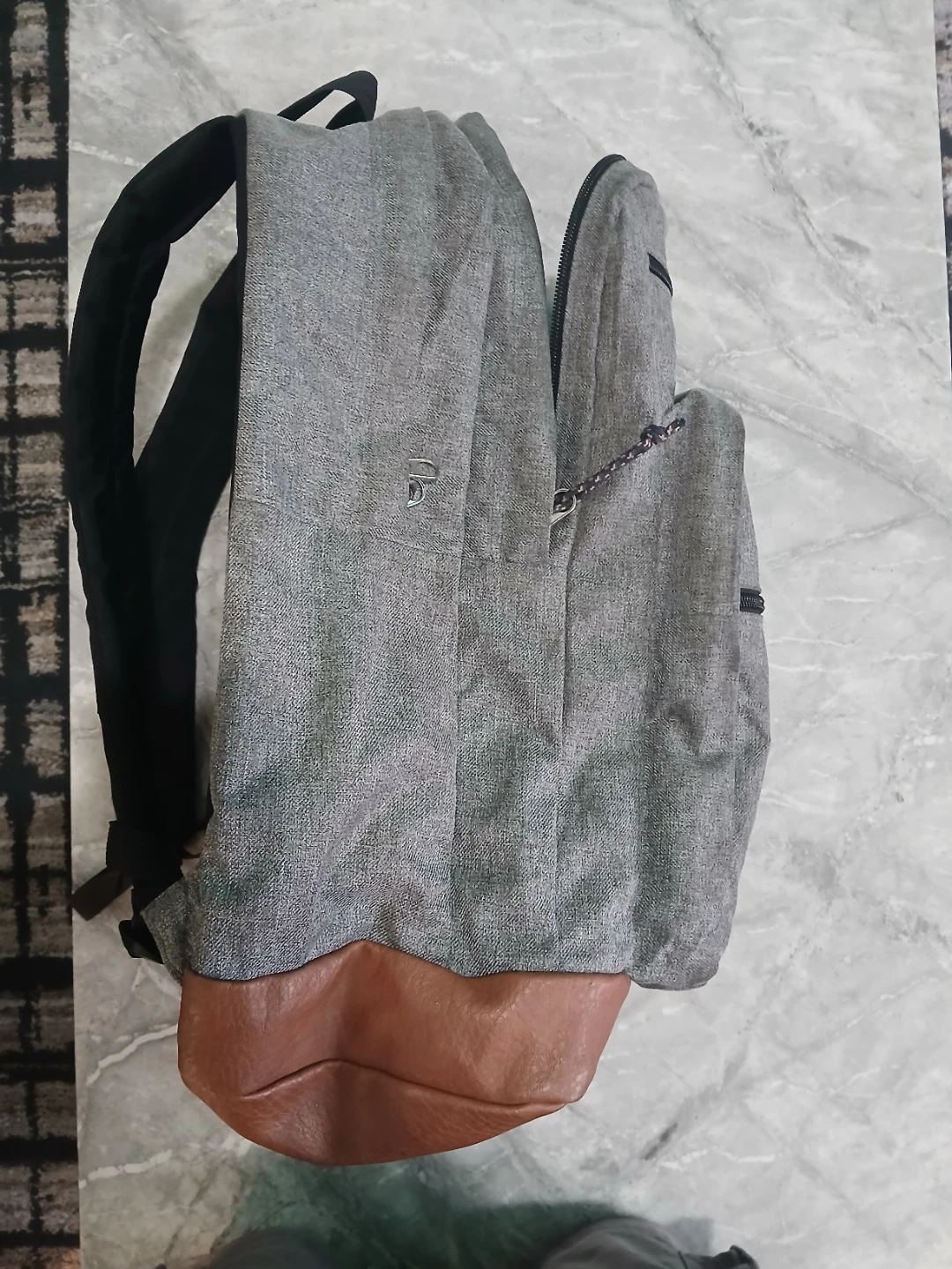 Jansport Gray Backpack with Faux Leather Bottom - photo 4