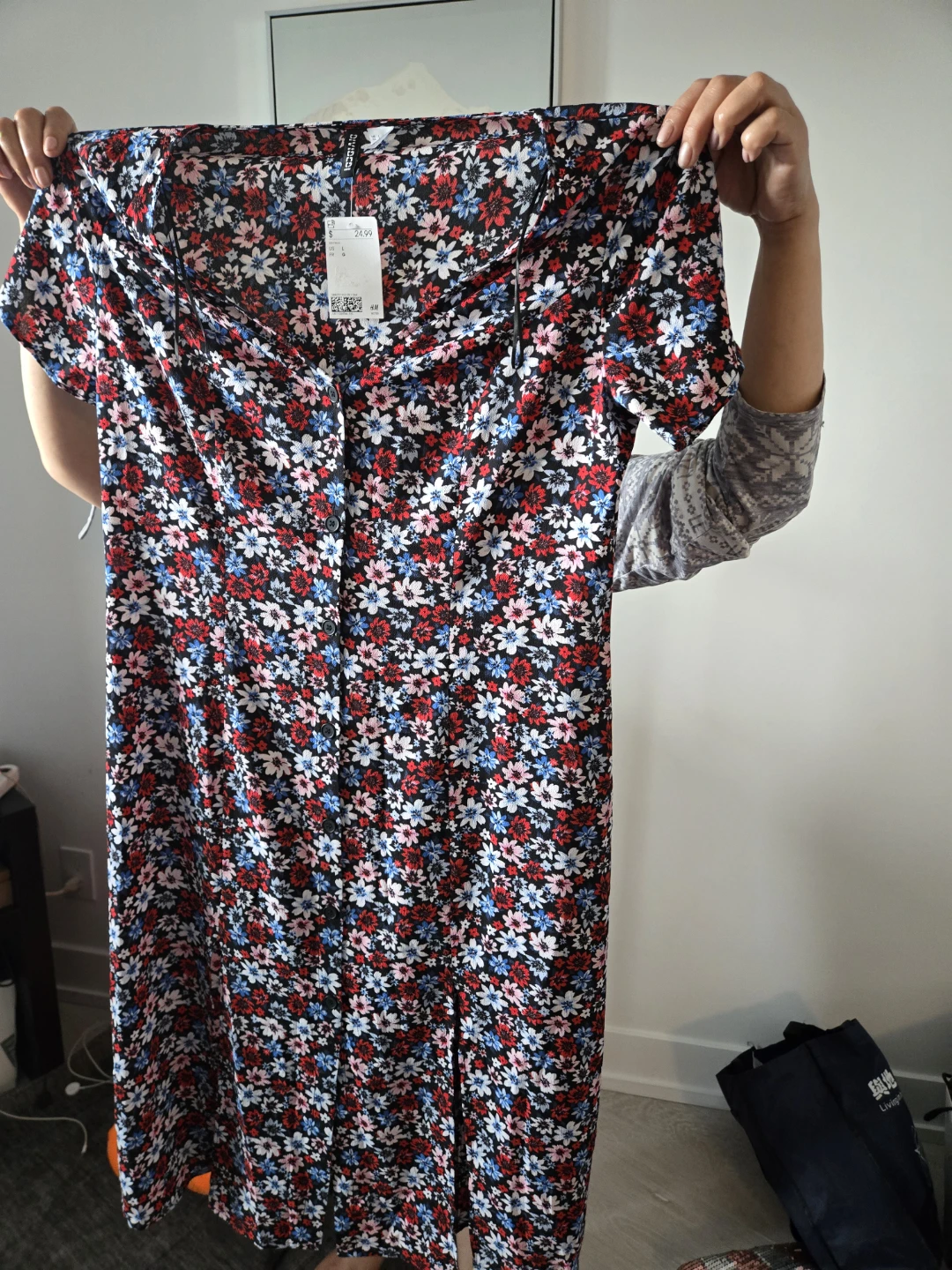 H&M Divided Floral Midi Dress