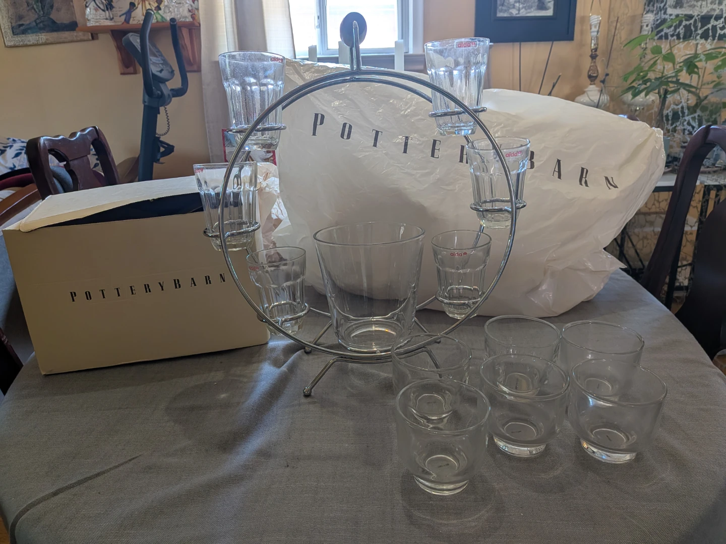 Pottery Barn vintage Ferris wheel for drinks