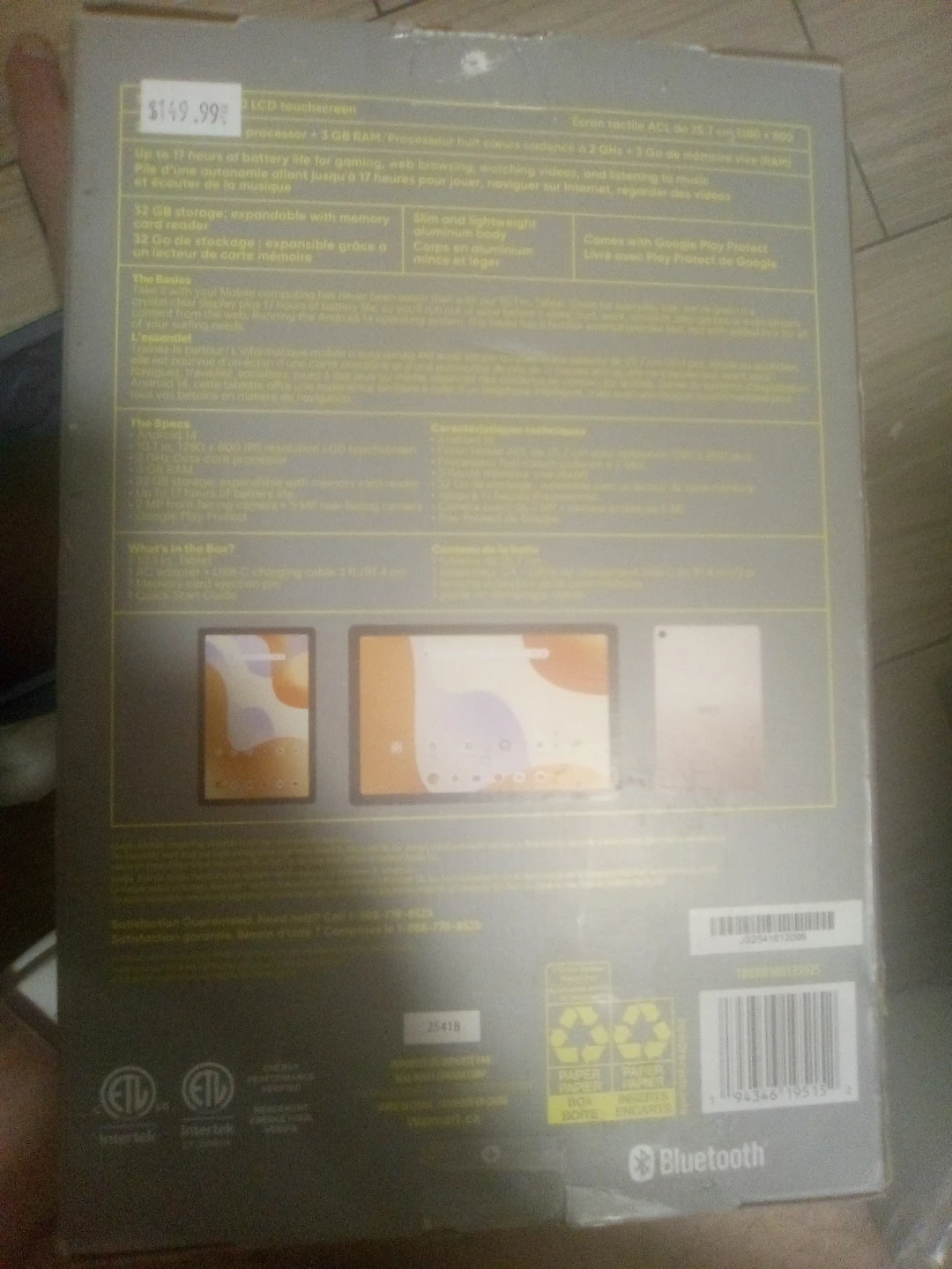 Onn. 10.1 inch Android Tablet - photo 2