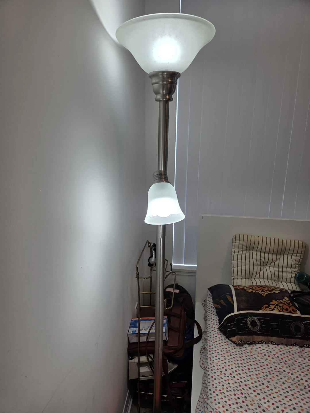Torchiere Floor Lamp with Dual Lights - photo 2