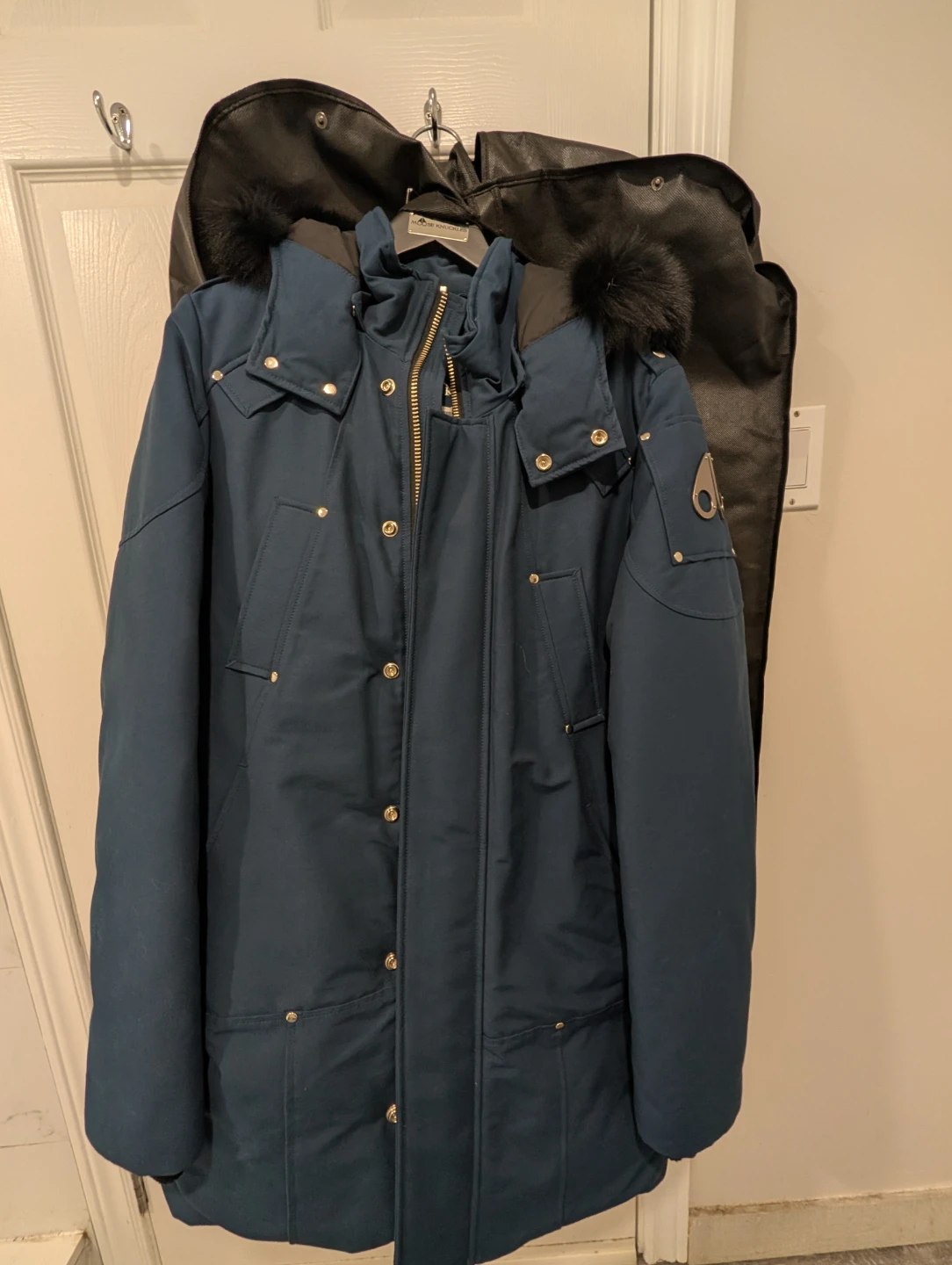 Moose Knuckles Navy Blue Parka