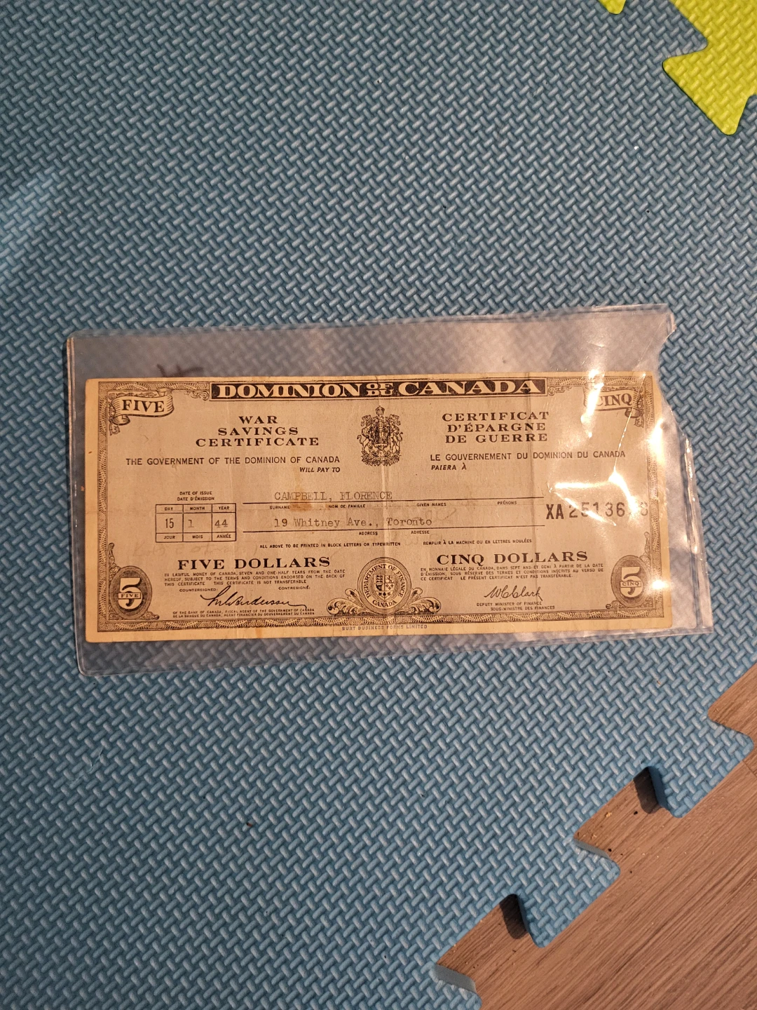 Antique Canada Second World War Savings Certificate