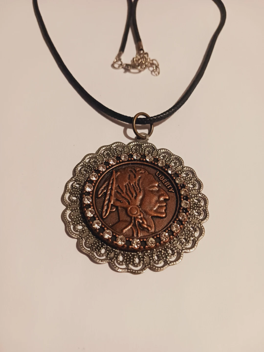 Native American Coin Pendant with Necklace - photo 2