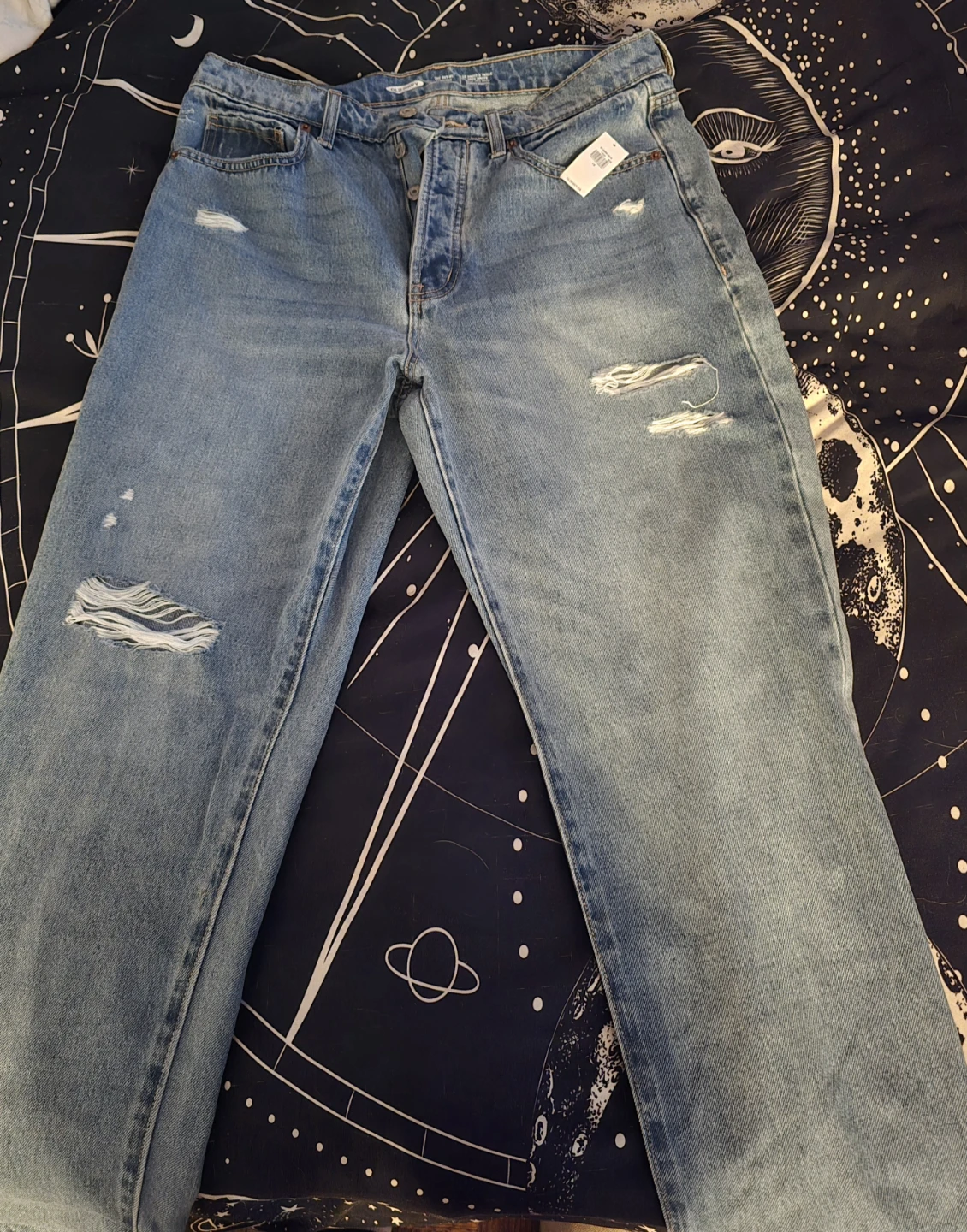 Old Navy Distressed Straight Leg Jeans - photo 3