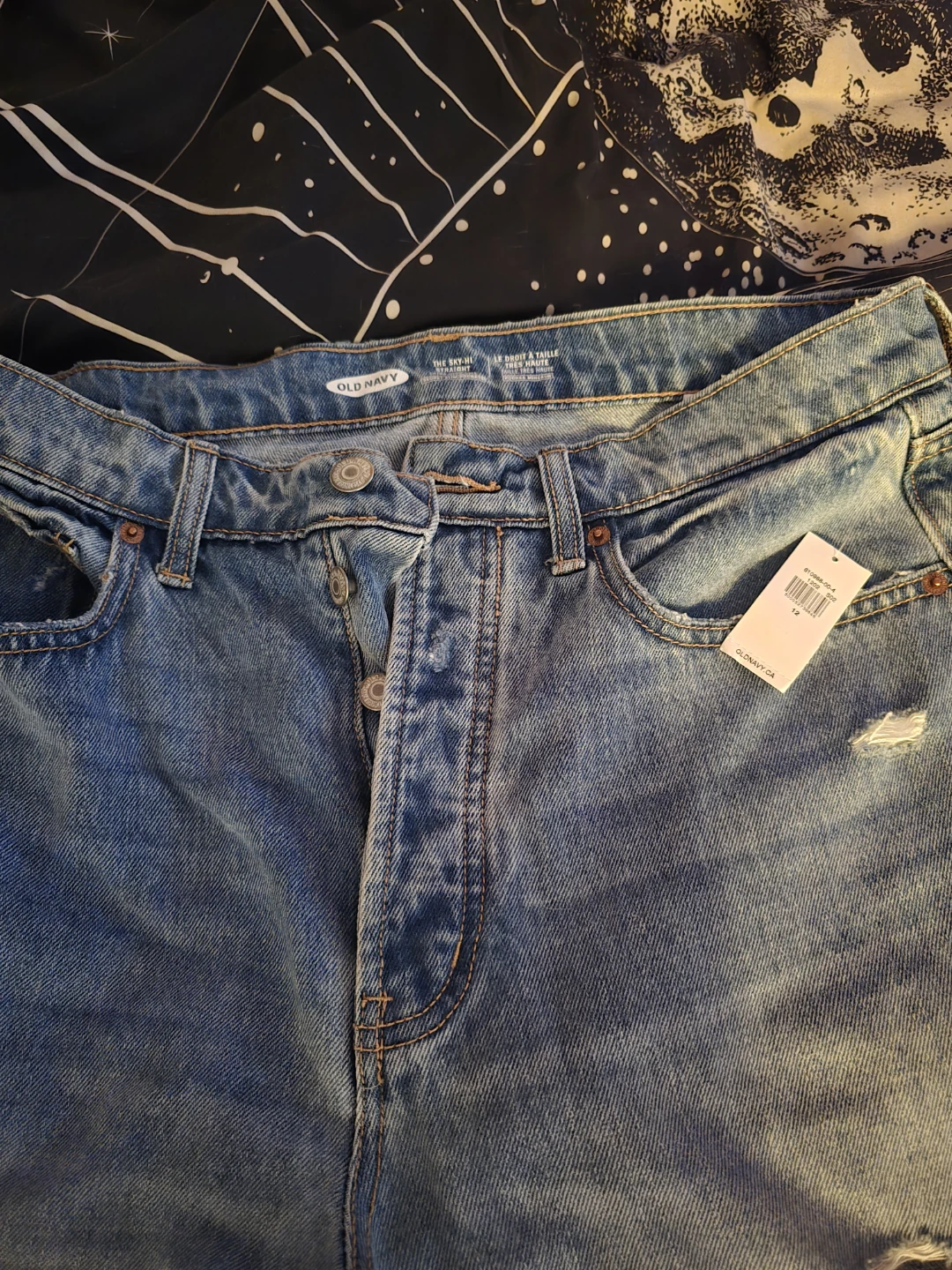 Old Navy Distressed Straight Leg Jeans - photo 4