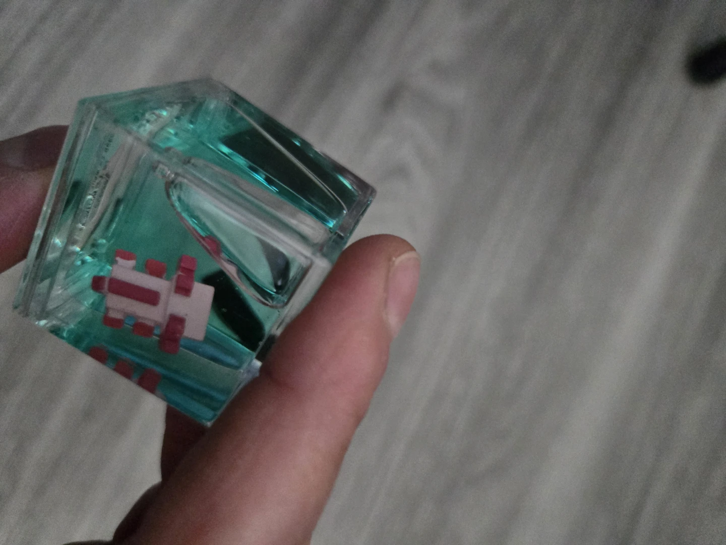 Minecraft Axolotl Water Block Keychain - photo 4