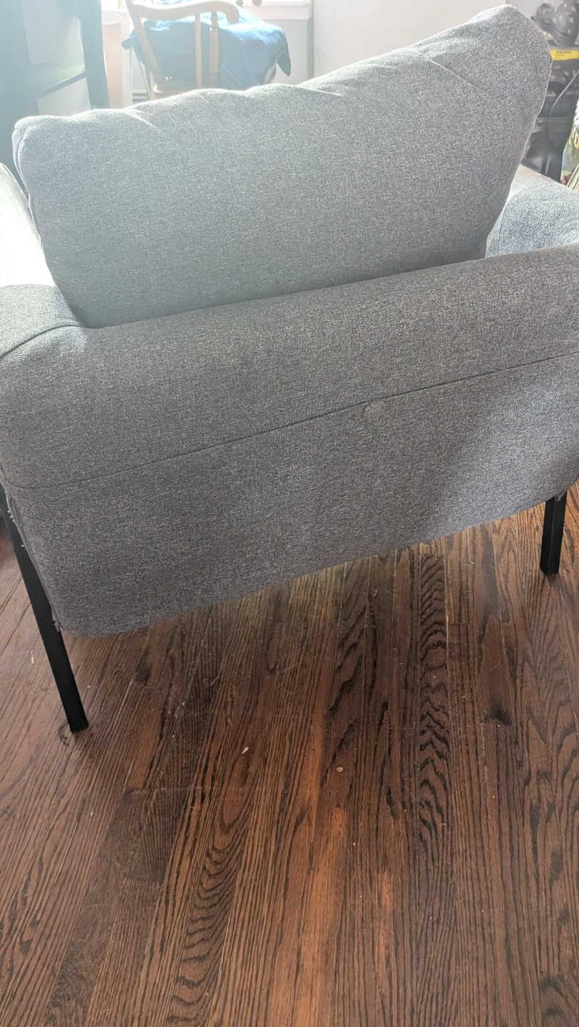 Ikea Grey Armchair washable cushion & back covers - photo 3