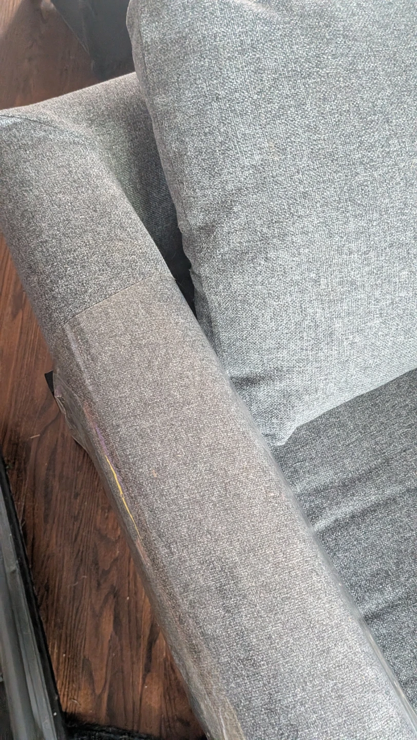 Ikea Grey Armchair washable cushion & back covers - photo 4