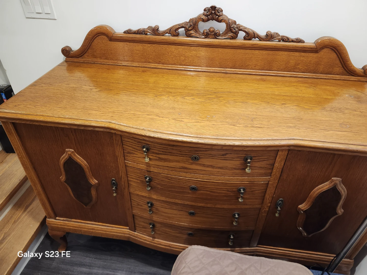 Queen Anne Style antique solid oak set - photo 3