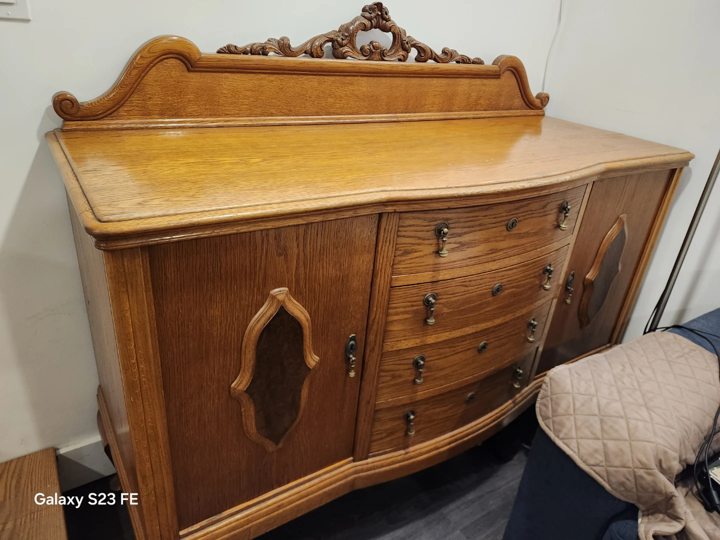 Queen Anne Style antique solid oak set - photo 4