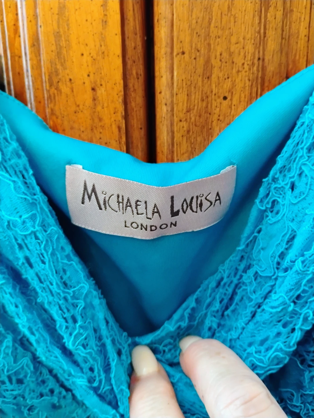 Michaela Louisa London Teal Blue Lace Dress - photo 3