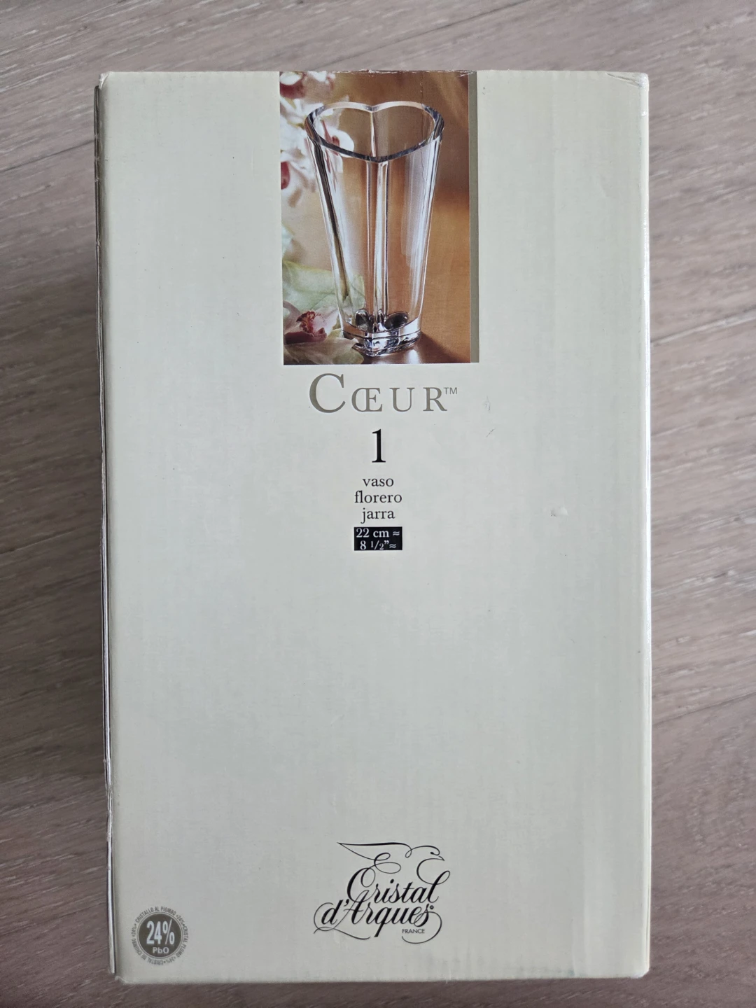 Cristal d'Arques Heart Shaped Glass Vase - photo 2