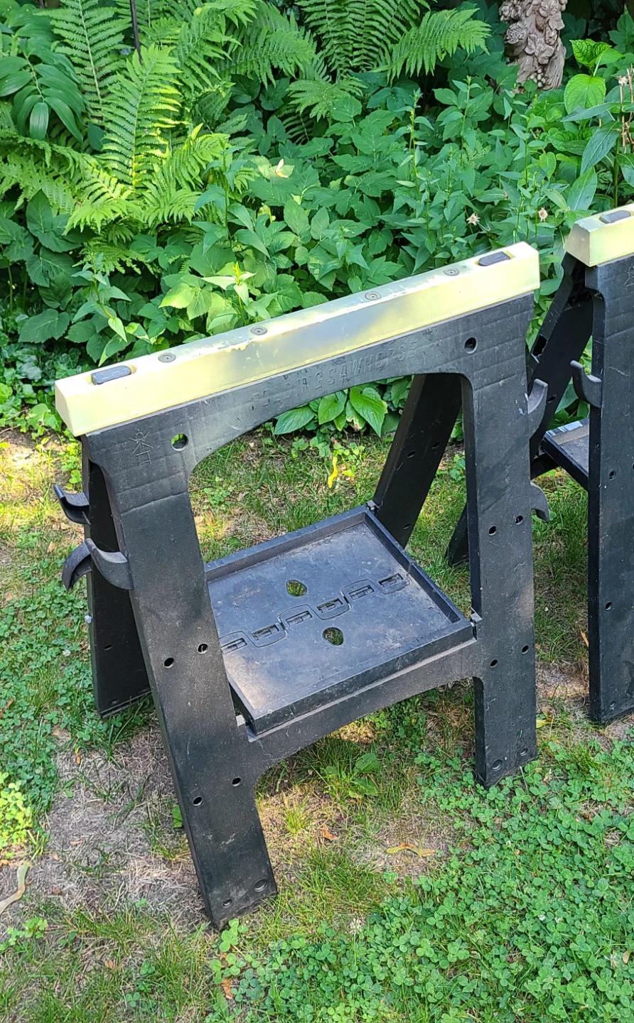 2 Plastic Sawhorses - Folding Plastic - photo 3