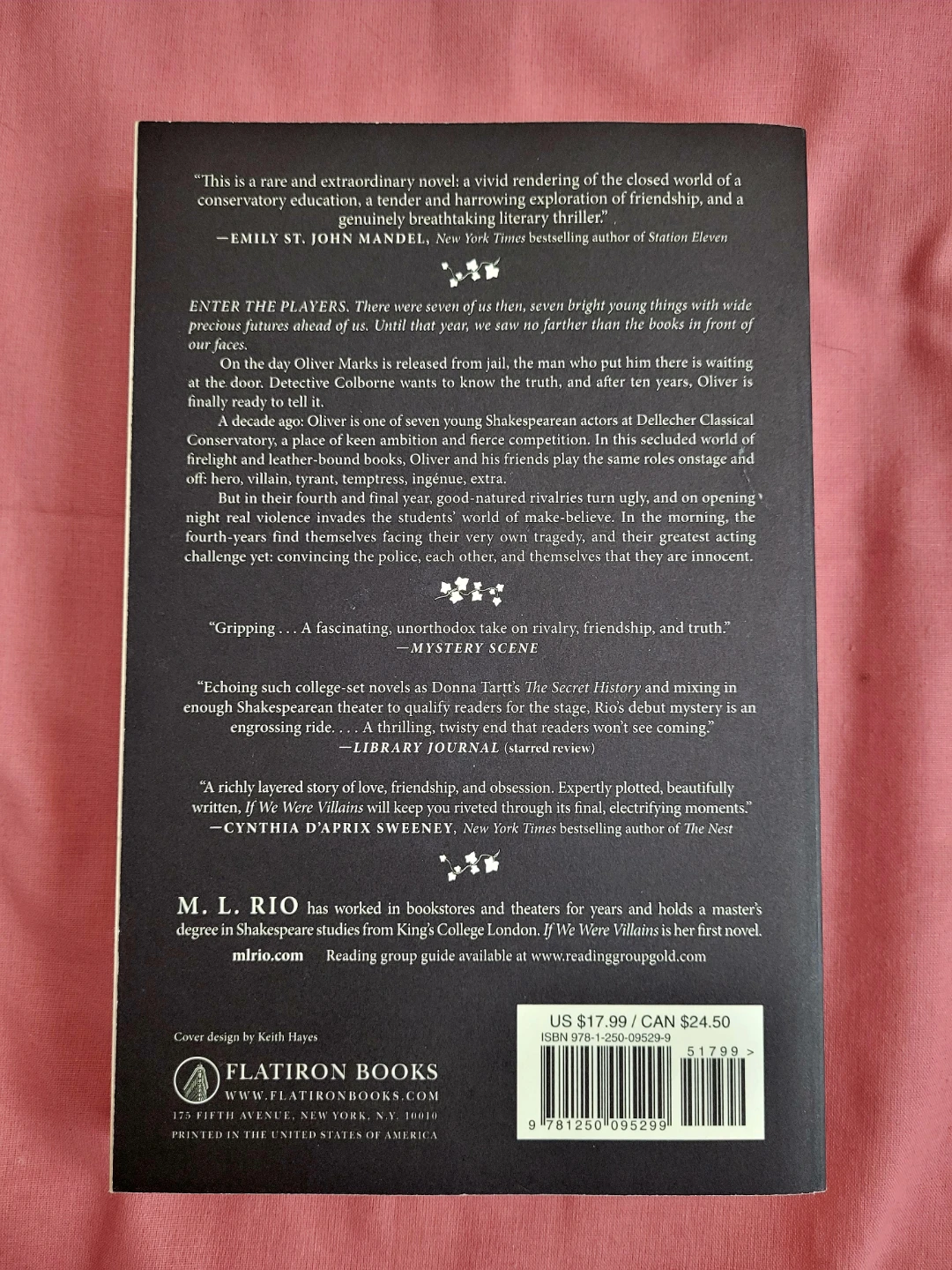 If We Were Villains by M. L. Rio Novel - photo 2