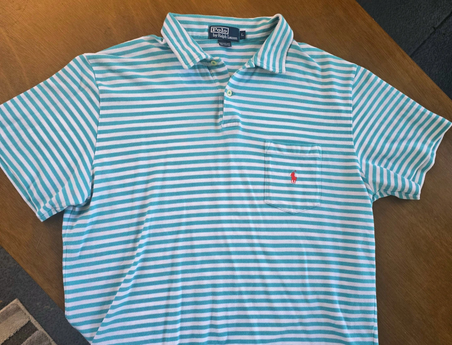 Polo Ralph Lauren Blue & White Striped Short Sleeve Shirt - photo 2