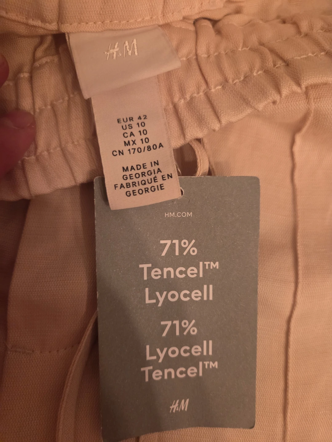 Beige H&M Tencel Lyocell pants, sz 10 - photo 2