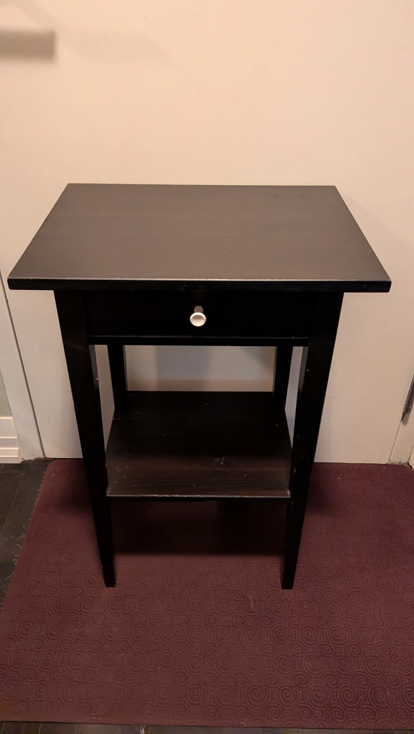 IKEA HEMNES Black Nightstand