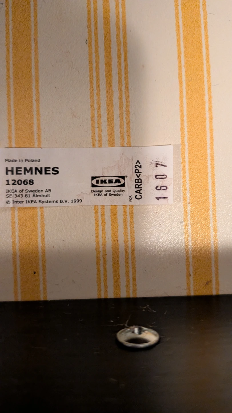 IKEA HEMNES Black Nightstand - photo 4