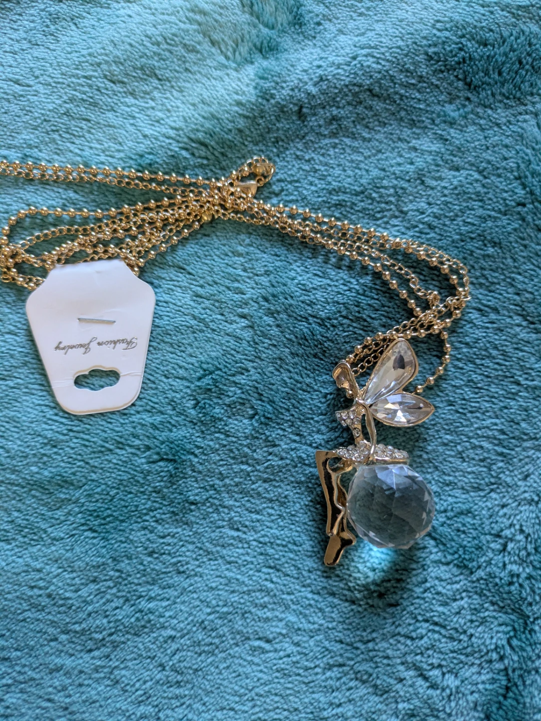 Fairy Pendant Necklace with Crystal Ball - photo 3