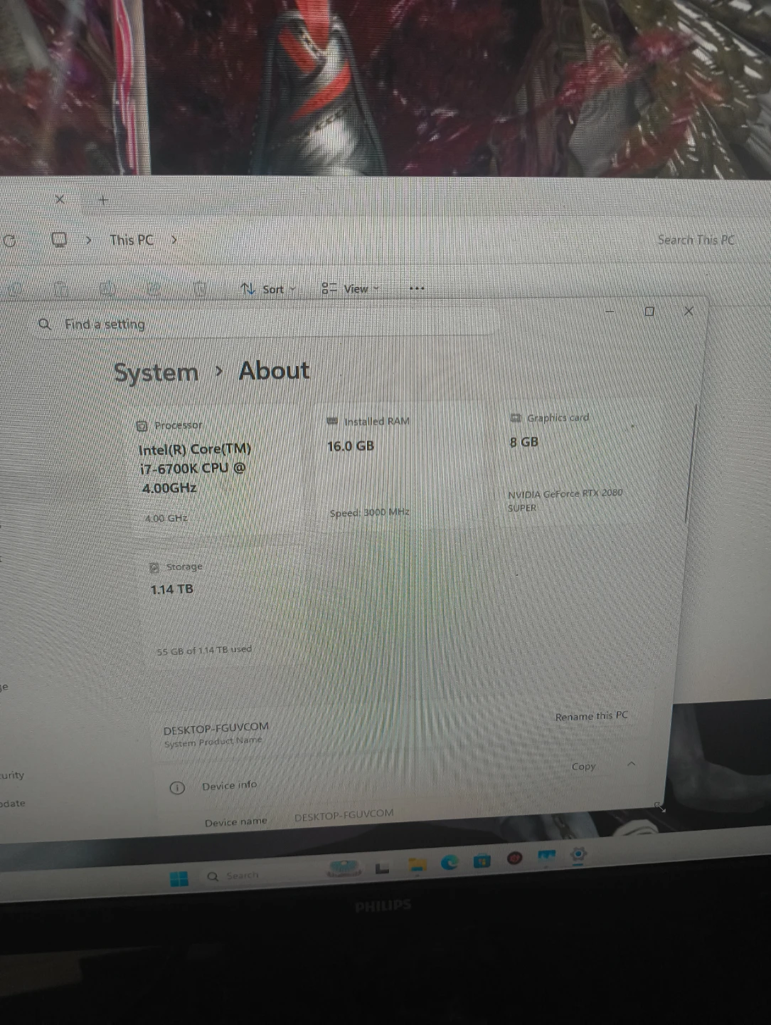 Gaming pc RTX2080super i7-6700k 1tb 16gb - photo 5