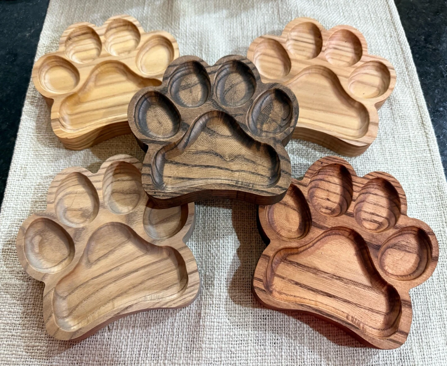 Custom Wooden Paw Print Tray - photo 4