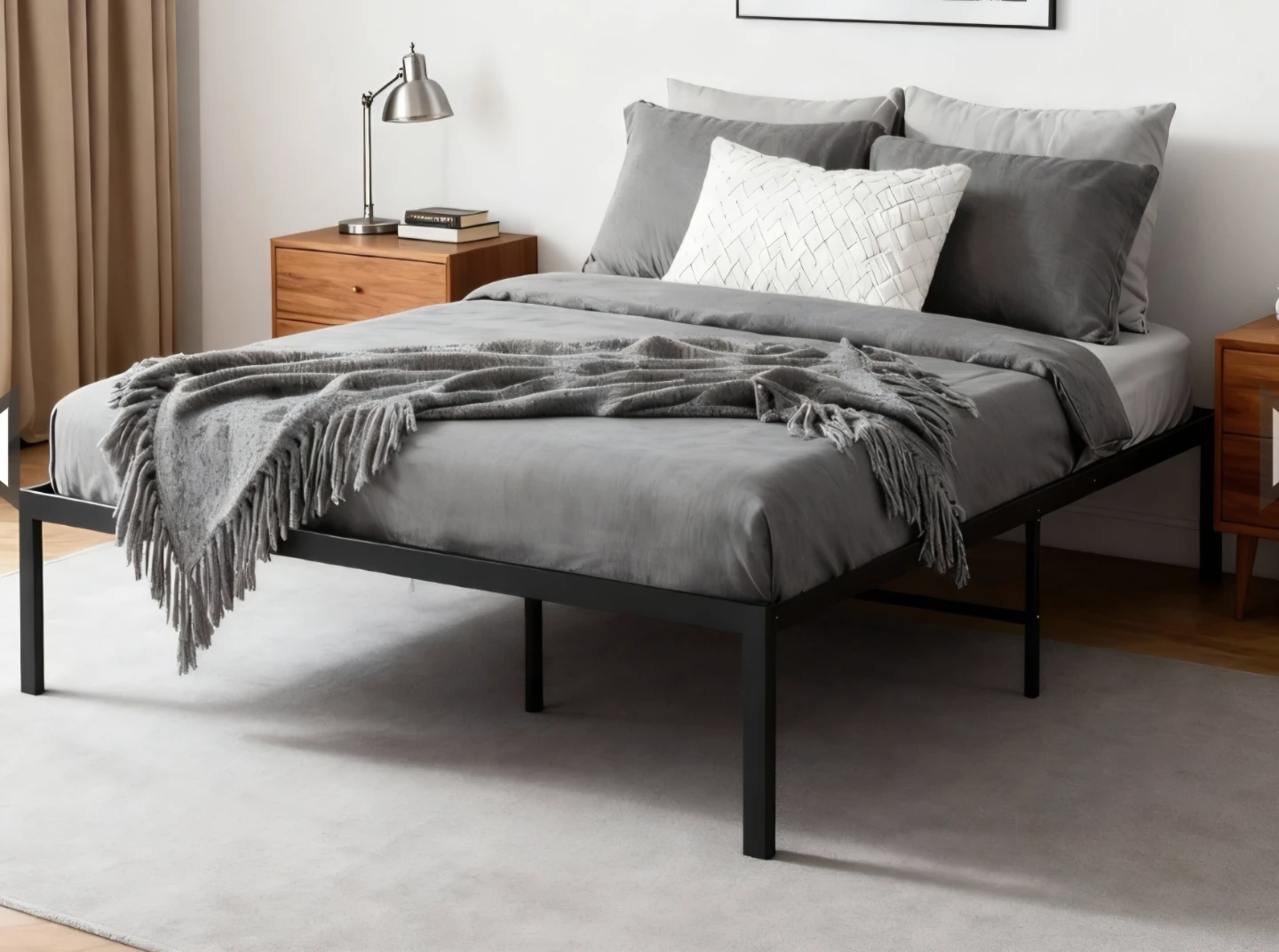 Moving Sale - Black metal bed frame. - photo 2