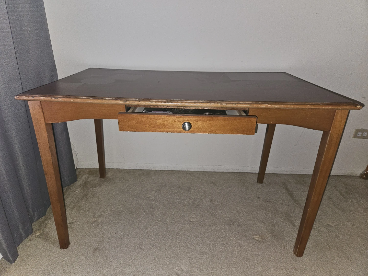 Wooden Desk with Drawer - photo 2