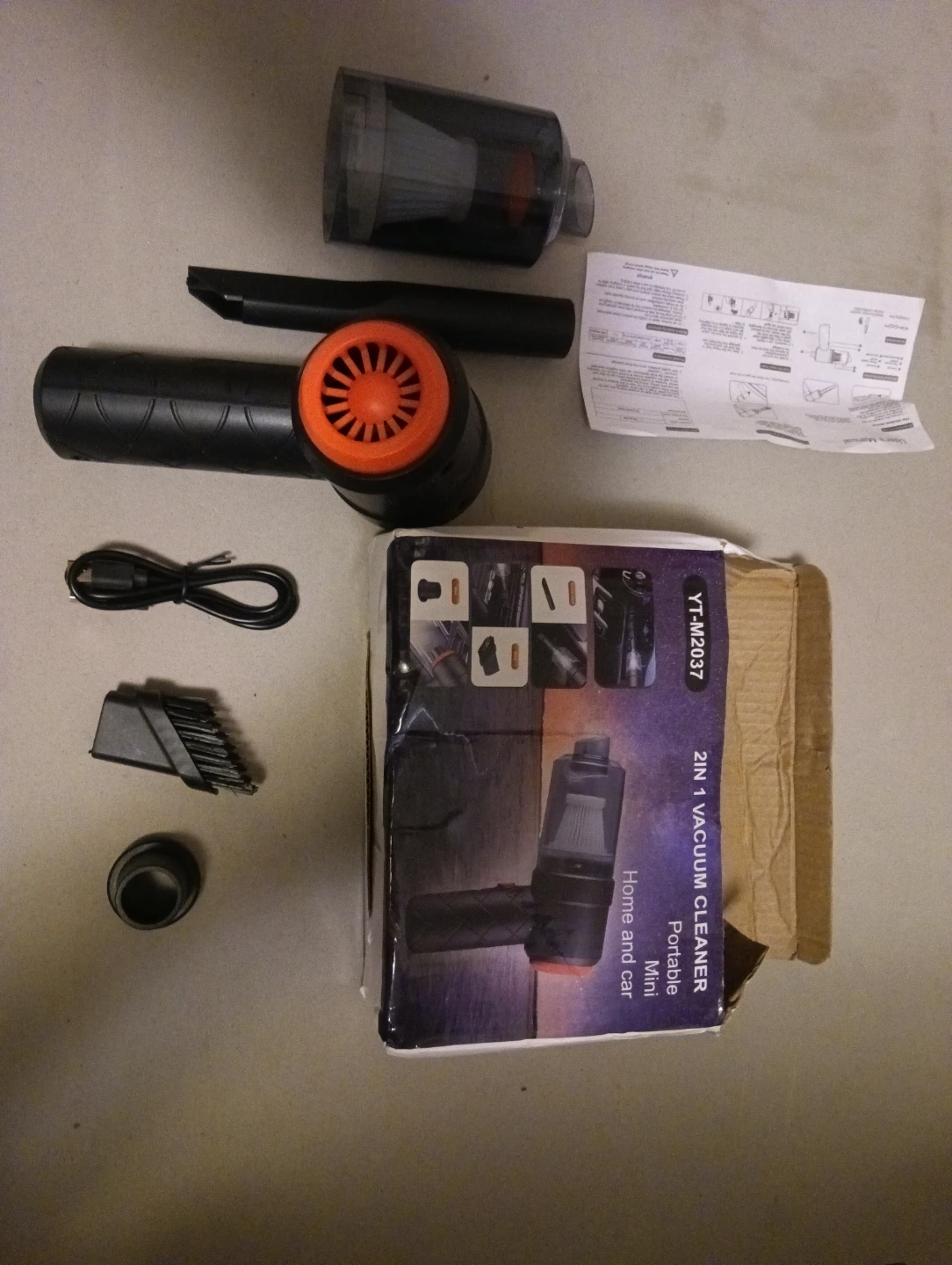 Portable Mini 2-in-1 Vacuum Cleaner for Home and Car