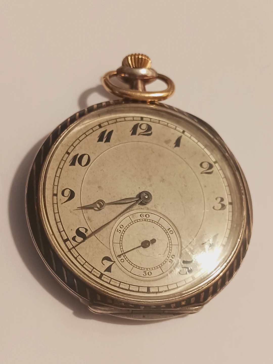 1910. ANTIQUE 900 SILVER 19 Rubis GrandPrixBruxelles PocketWatch