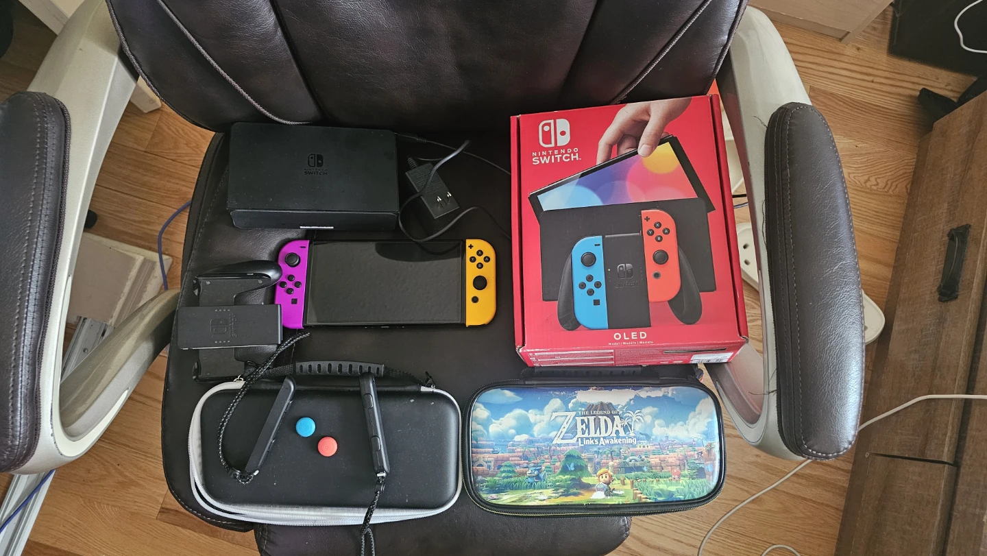Nintendo Switch OLED + Case, Accessories, & Screen Protector - photo 2