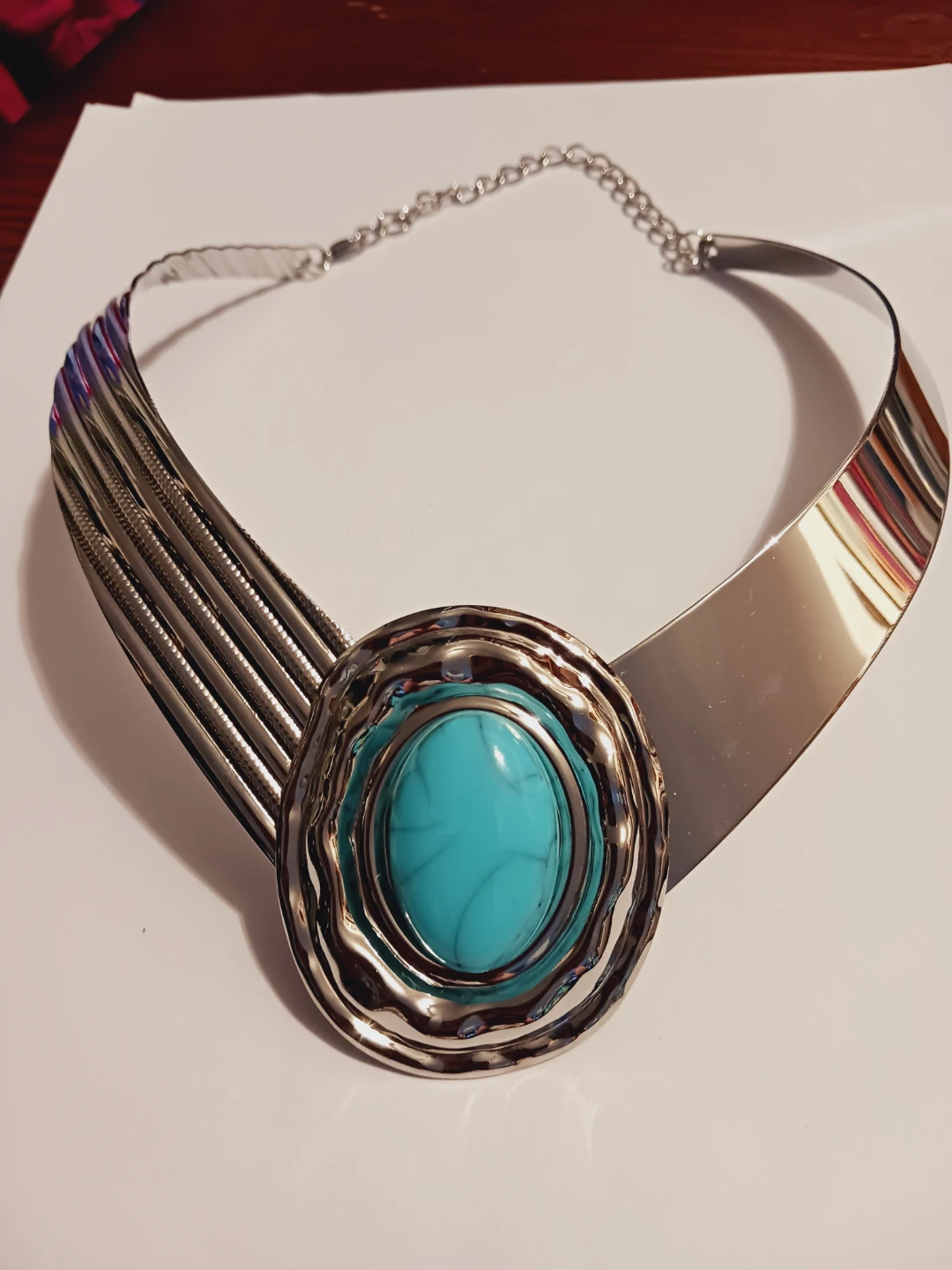 New !! Turquoise Stone Statement Choker Necklace - photo 3
