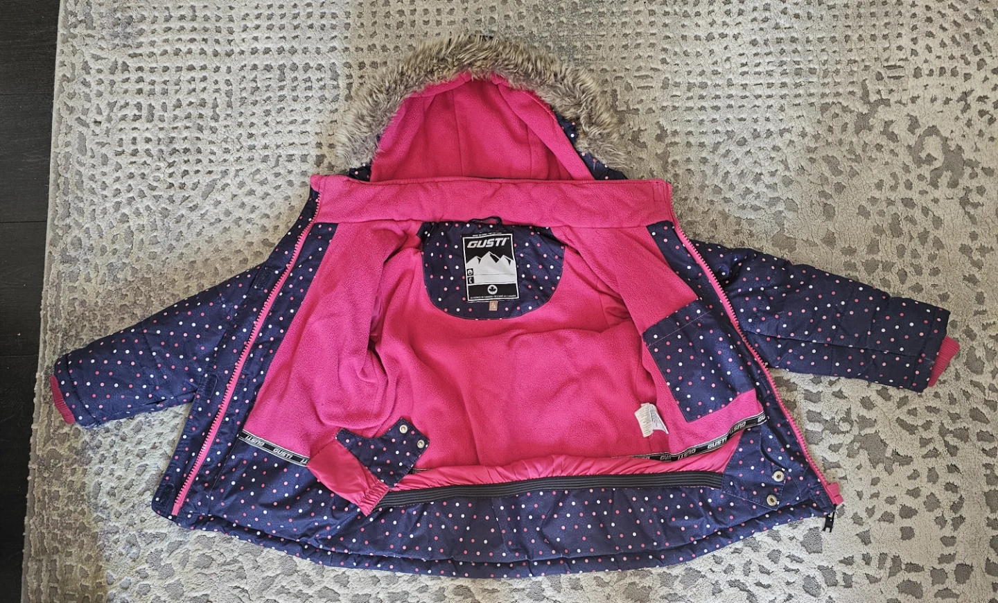 Gusti Kids Winter Jacket Navy Polka Dot - photo 2