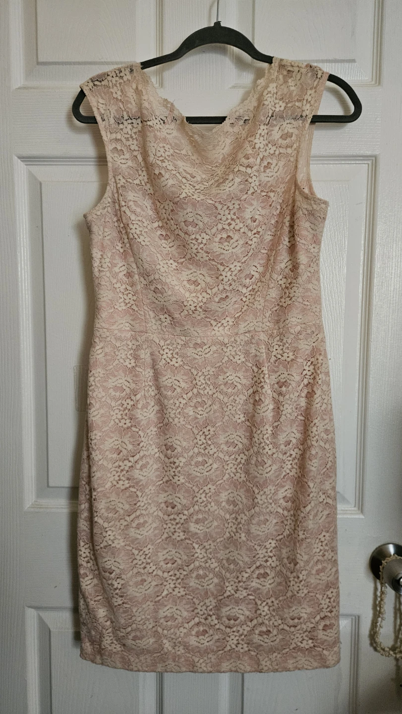 Maggy London Pink Lace Dress Size 12 - photo 2
