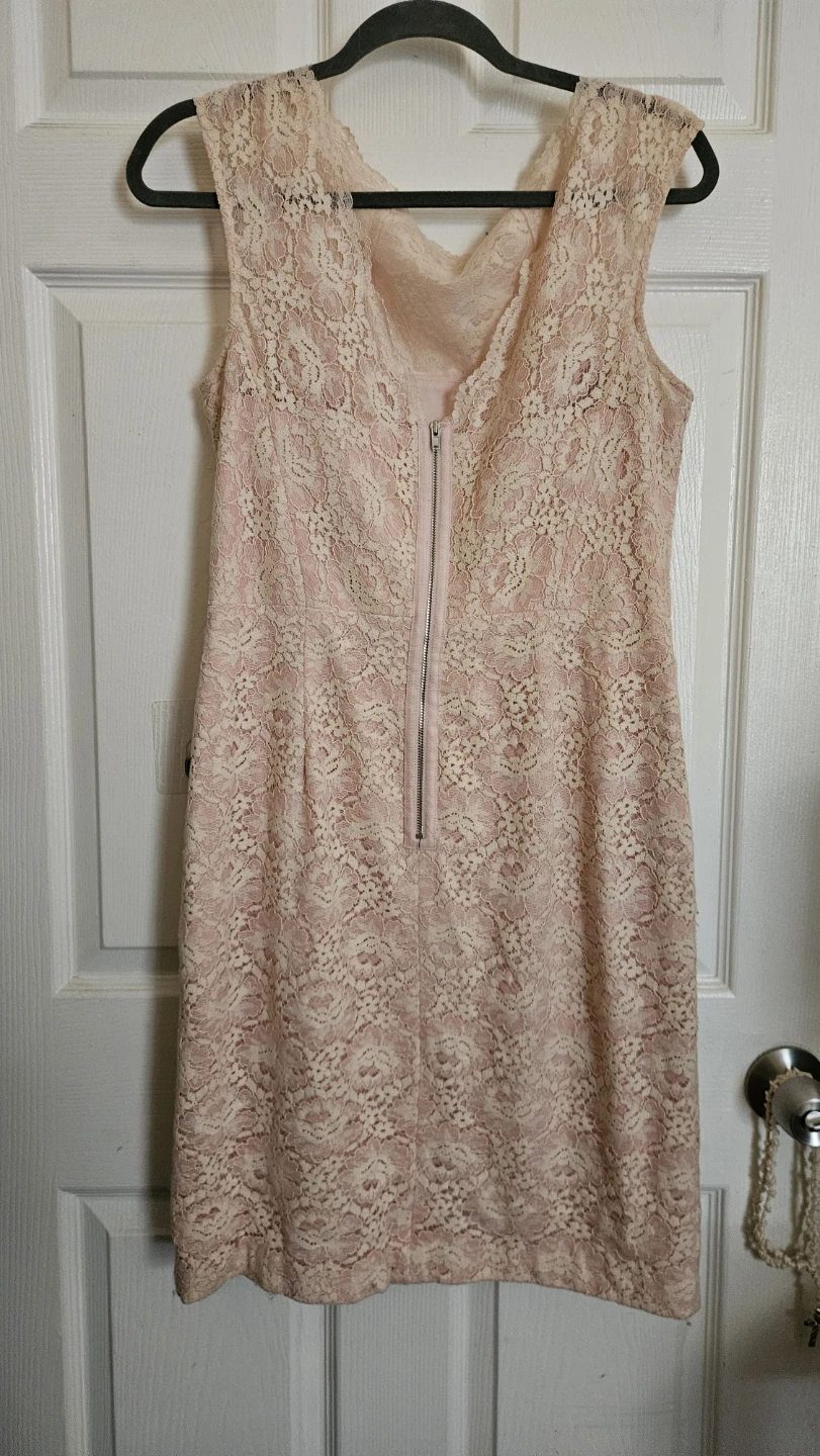Maggy London Pink Lace Dress Size 12 - photo 3