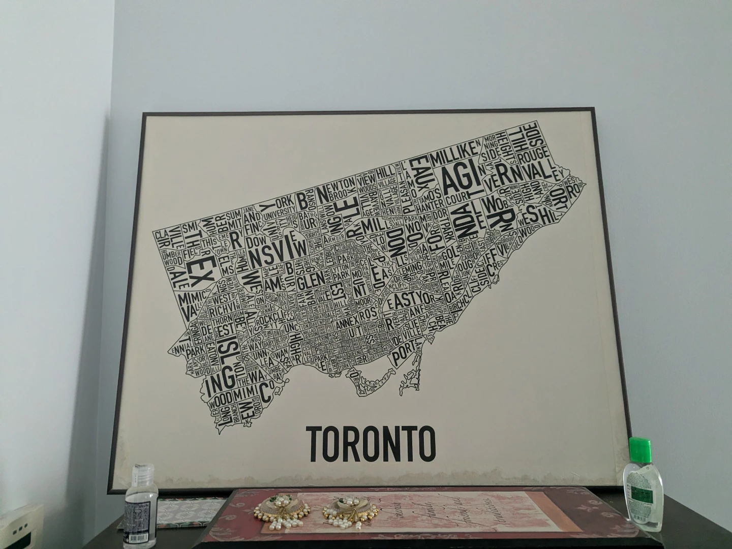 Toronto Neighbourhood Map Art Print
