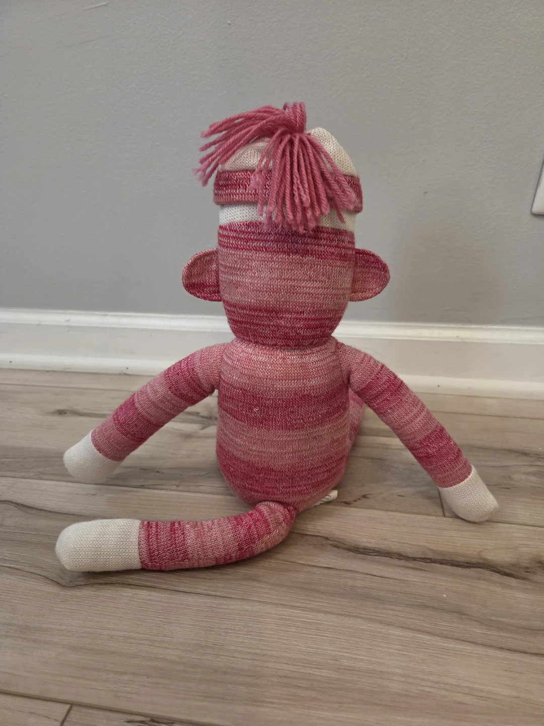 Animal Adventure Pink Striped Sock Monkey Plush 17" - photo 3