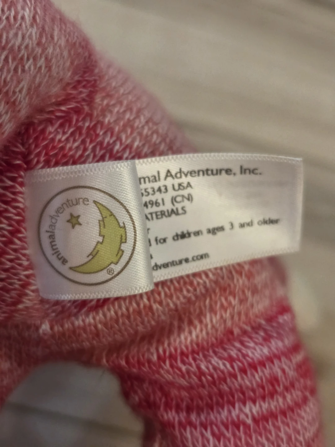 Animal Adventure Pink Striped Sock Monkey Plush 17" - photo 4