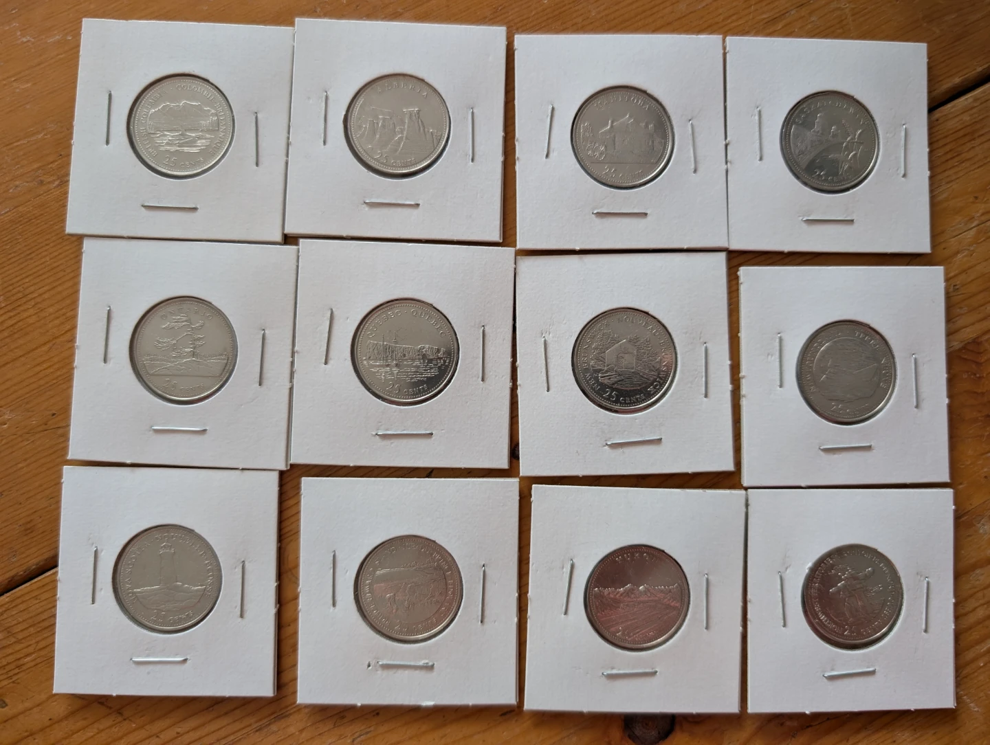 Canada 1992 25 Cent Coins Collection - Full Set