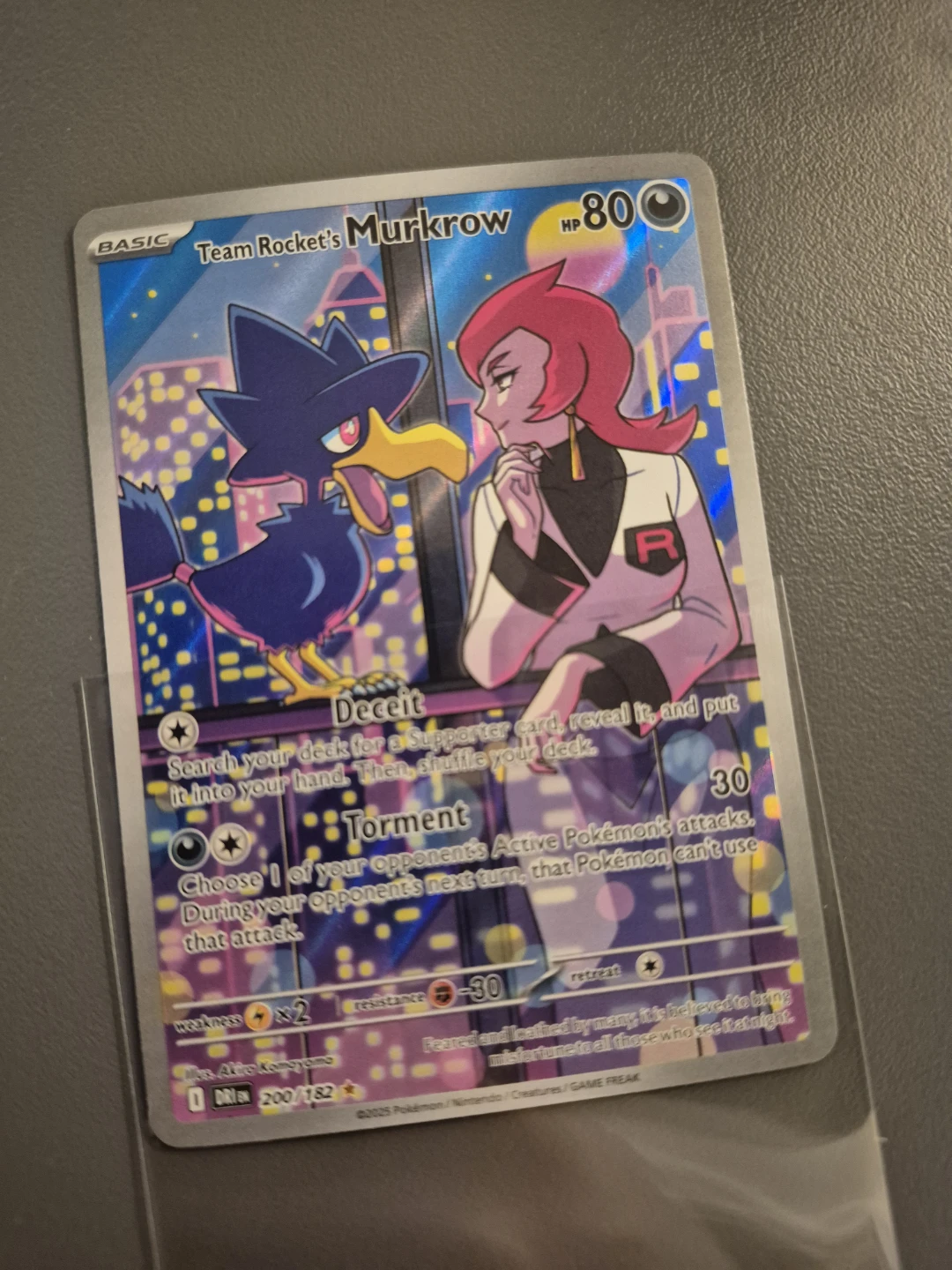 Team Rocket's Murkrow Pokemon Card