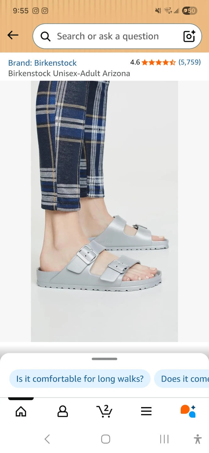 Birkenstock Arizona Sandals Silver - photo 4