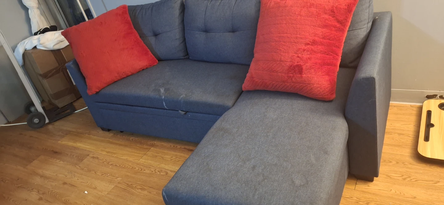 Gray Sectional Sofa with Chaise - photo 2