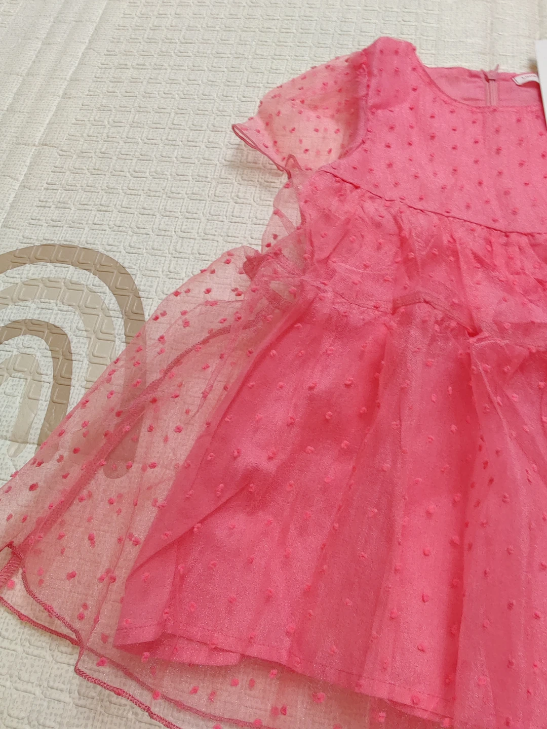 NWT 1.5-2.5Y Pink Polka Dot Tulle Dress - photo 4