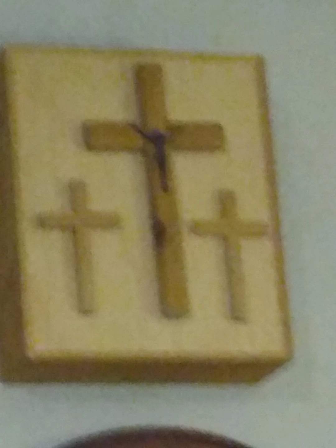 Handcrafted wood " three on Calvary " - photo 2